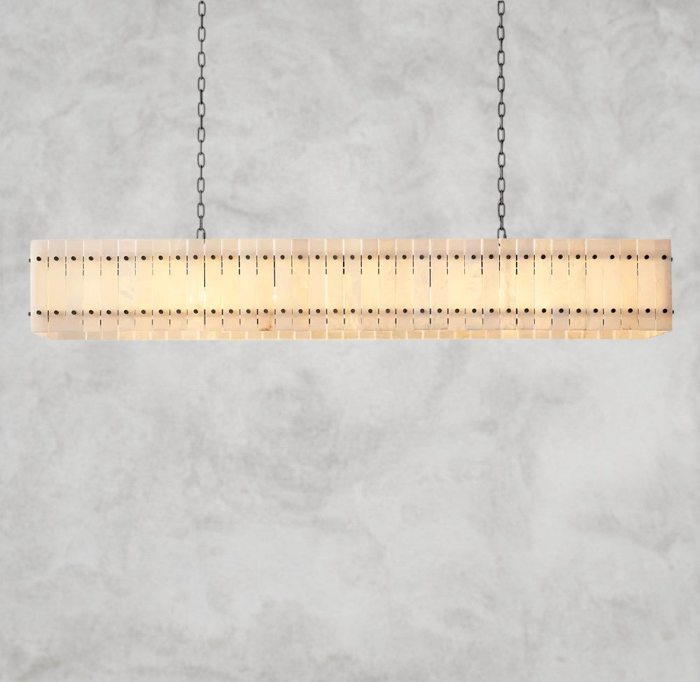 San Marco Alabaster Linear Chandelier 54", 72"